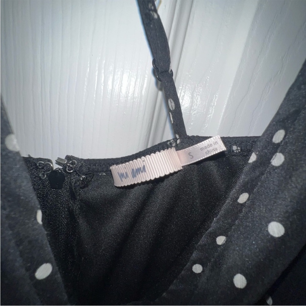 Miami Black and White Polka Dot Midi Dress - Picture 6 of 6